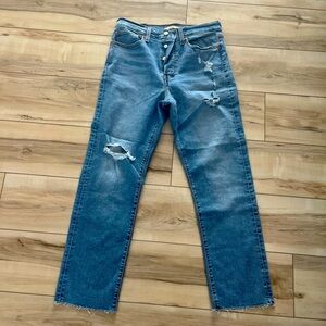 Levi’s wedgie straight button fly jeans. Size 30.